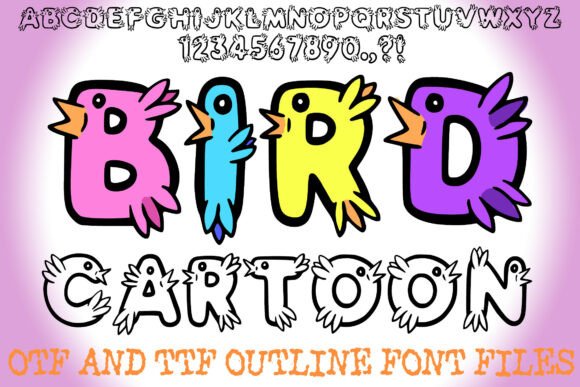 Bird Cartoon: A Charming Typeface for Small Business Branding