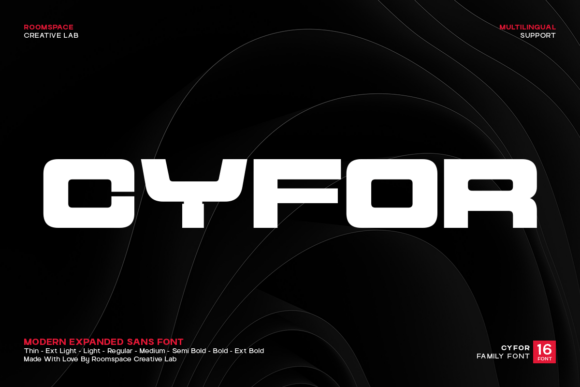 Cyfor: A Bold Sans Serif Typeface for Modern Editorial Design