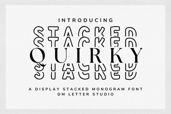 Quirky Stacked Monogram: The Fun Typeface for Bold Brand Identity