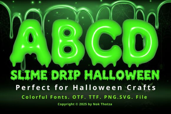 Slime Drip Halloween: A Spooky Display Typeface for Web Design
