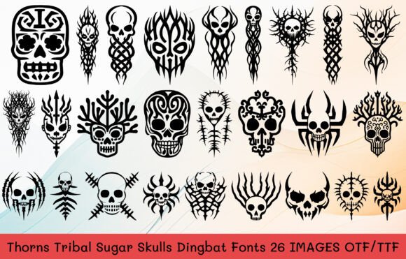 Thorns Tribal Sugar Skulls: A Bold Typeface for Distinct Brand Identity